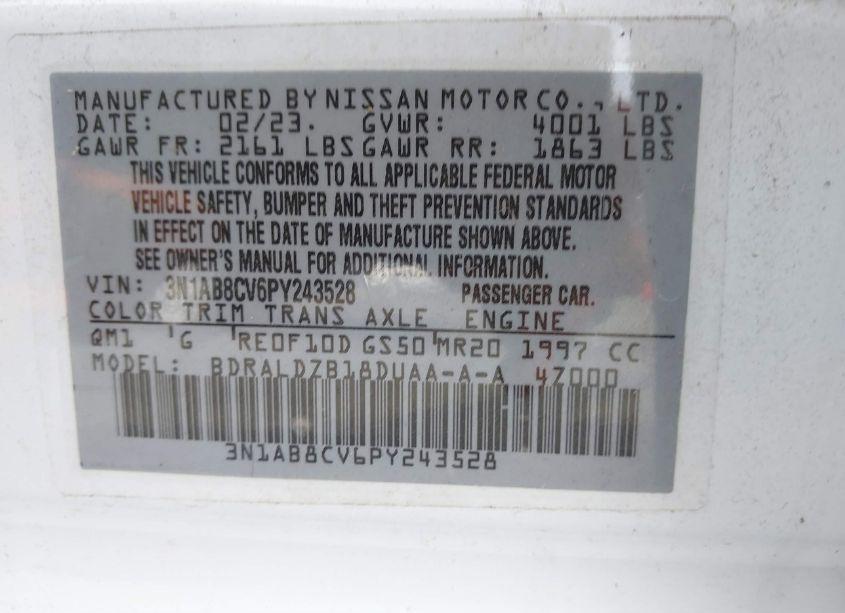 Photo 9 of 2023 Nissan Sentra SV XTRONIC CVT (VIN 3N1AB8CV6PY243528)