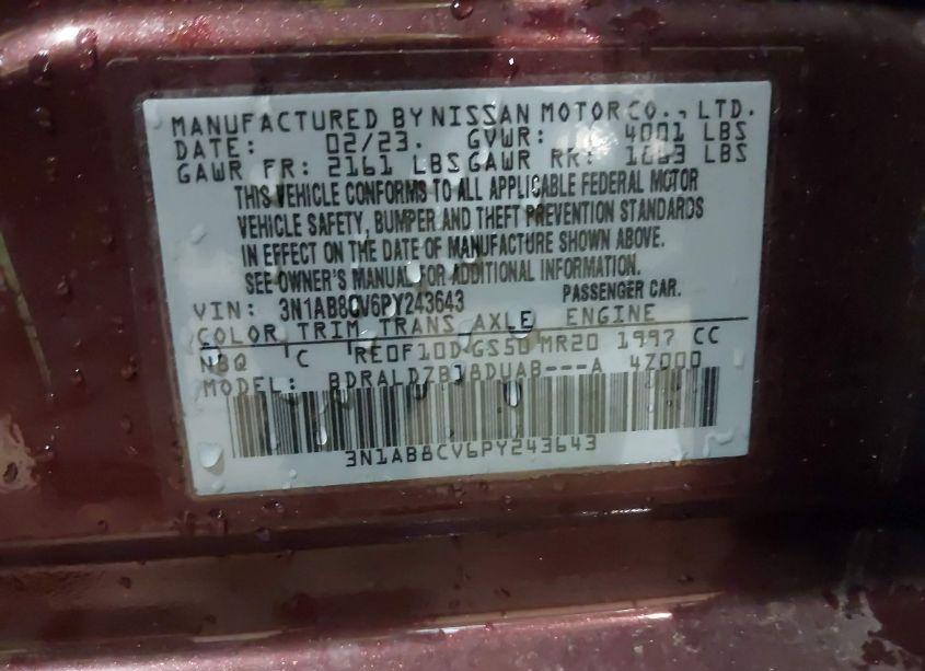 Photo 9 of 2023 Nissan Sentra SV XTRONIC CVT (VIN 3N1AB8CV6PY243643)