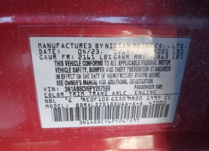 Photo 9 of 2023 Nissan Sentra SV XTRONIC CVT (VIN 3N1AB8CV6PY267599)