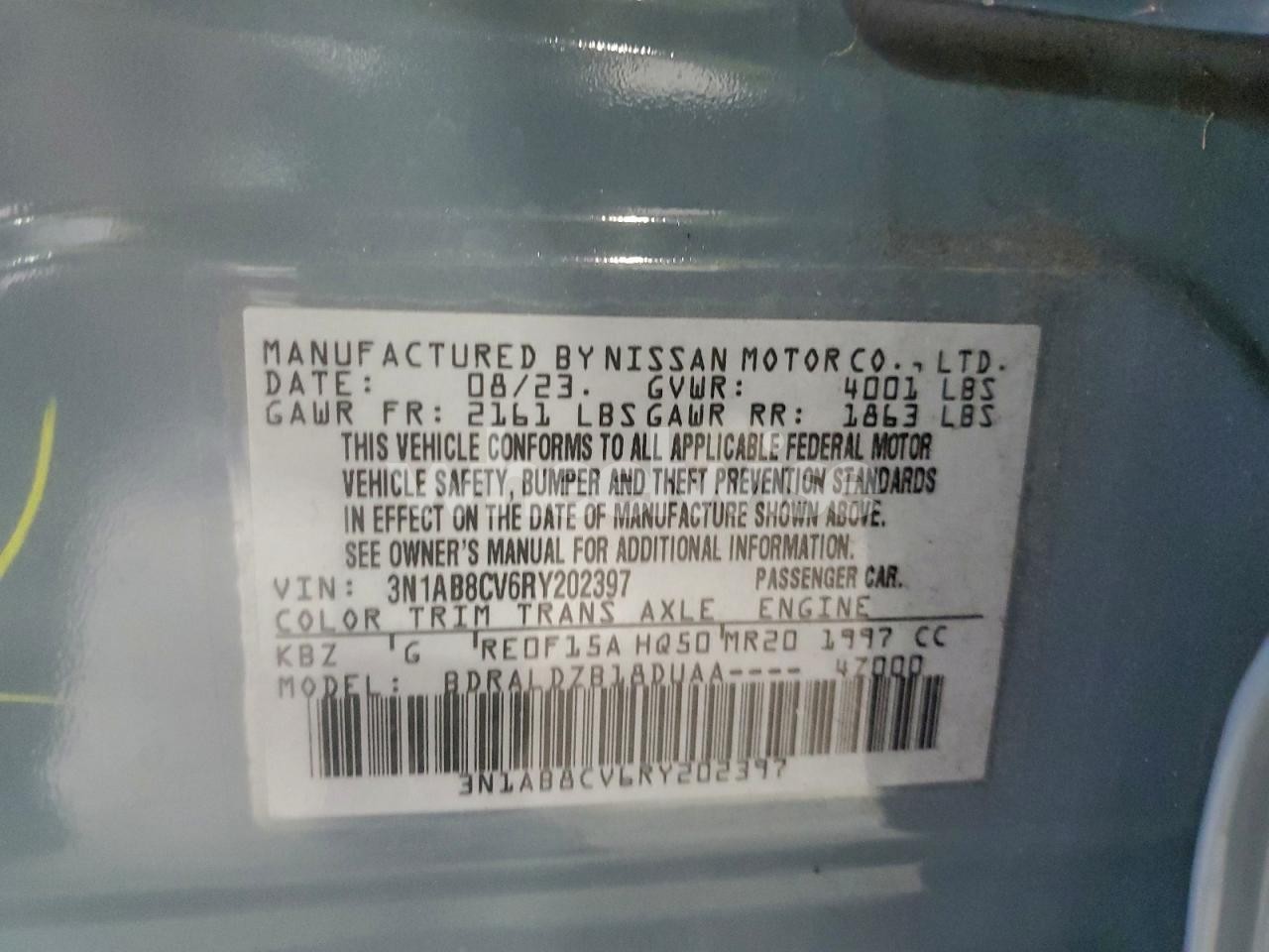 Photo 12 of 2024 NISSAN SENTRA SV (VIN 3N1AB8CV6RY202397)