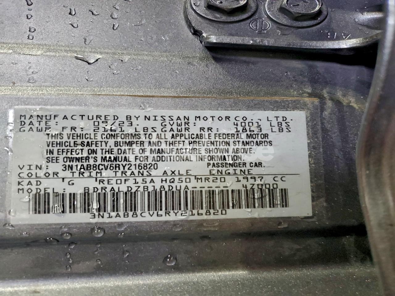 Photo 12 of 2024 NISSAN SENTRA SV (VIN 3N1AB8CV6RY216820)