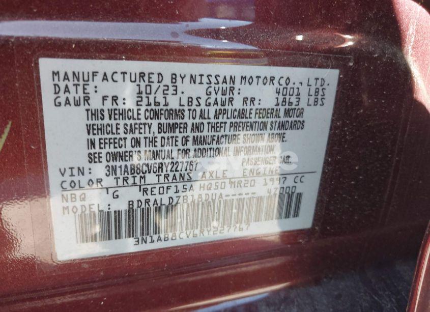 Photo 9 of 2024 Nissan Sentra SV XTRONIC CVT (VIN 3N1AB8CV6RY227767)