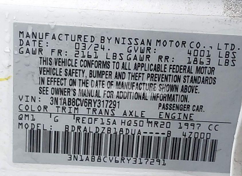 Photo 9 of 2024 Nissan Sentra SV XTRONIC CVT (VIN 3N1AB8CV6RY317291)