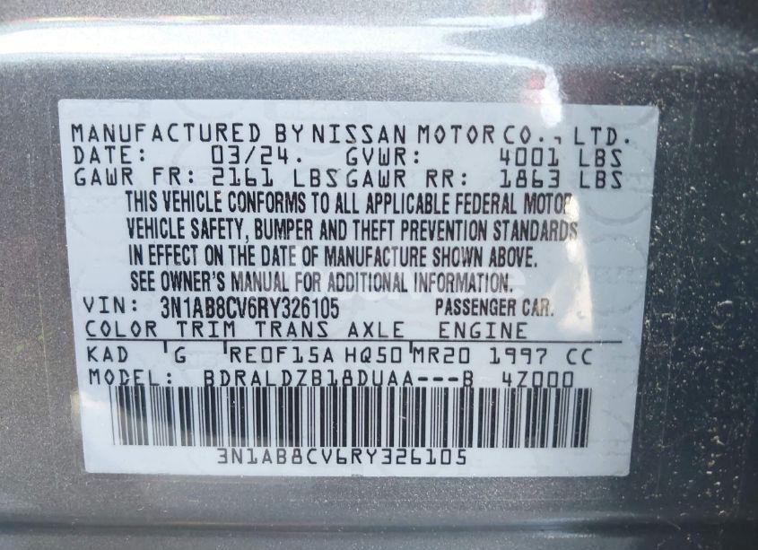 Photo 9 of 2024 Nissan Sentra SV XTRONIC CVT (VIN 3N1AB8CV6RY326105)