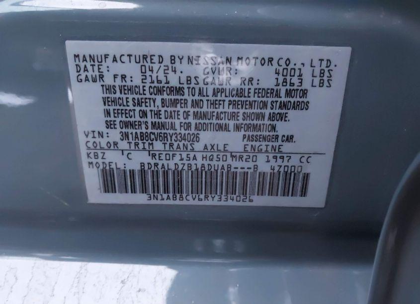 Photo 9 of 2024 Nissan Sentra SV XTRONIC CVT (VIN 3N1AB8CV6RY334026)