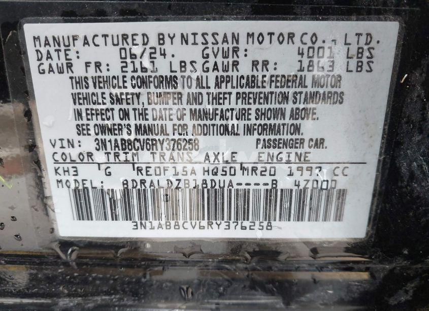 Photo 9 of 2024 Nissan Sentra SV XTRONIC CVT (VIN 3N1AB8CV6RY376258)