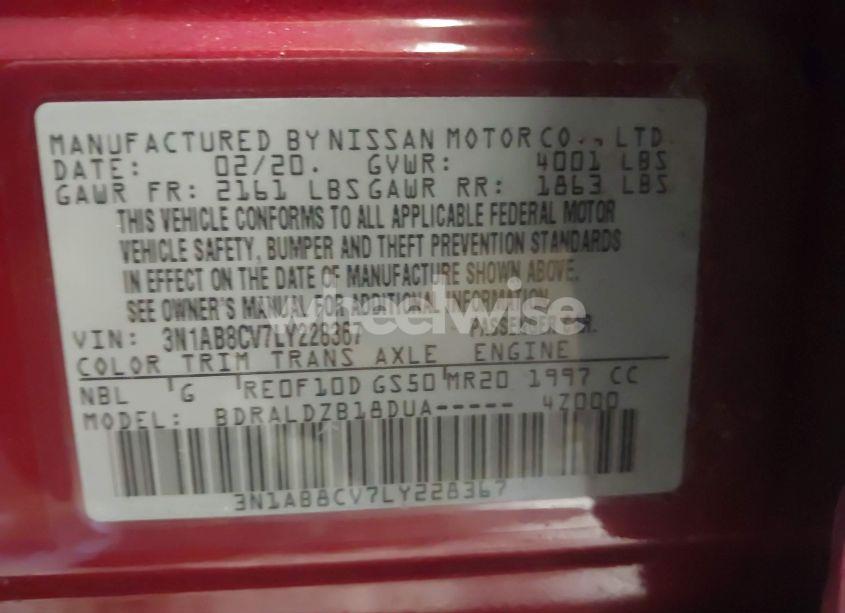 Photo 9 of 2020 Nissan Sentra SV XTRONIC CVT (VIN 3N1AB8CV7LY228367)