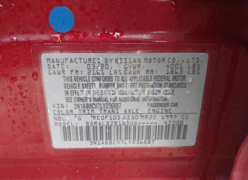 Photo 9 of 2020 Nissan Sentra SV XTRONIC CVT (VIN 3N1AB8CV7LY236887)