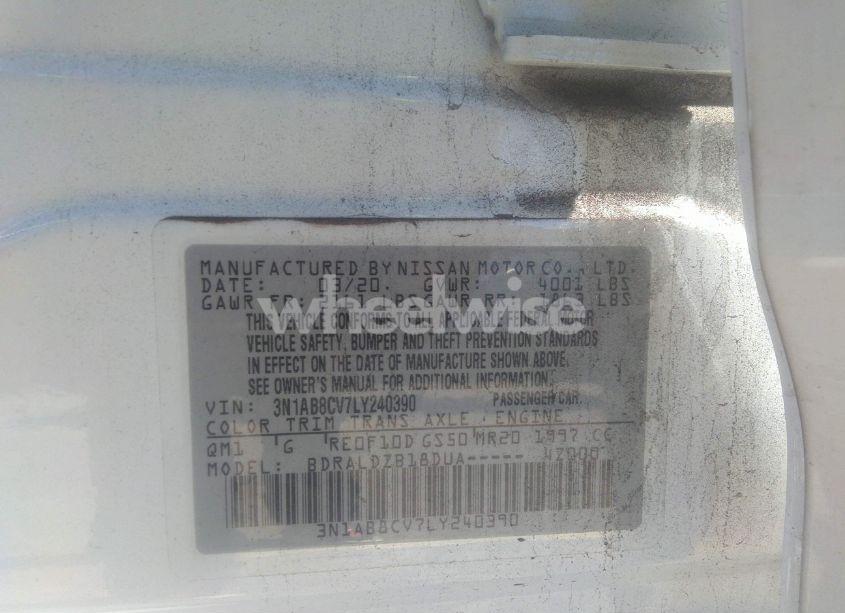 Photo 9 of 2020 Nissan Sentra SV XTRONIC CVT (VIN 3N1AB8CV7LY240390)