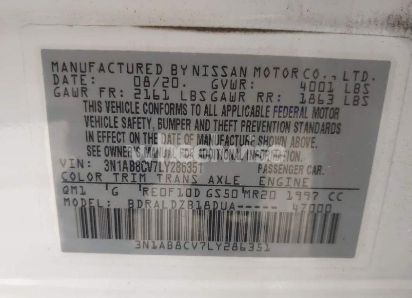 Photo 9 of 2020 Nissan Sentra SV XTRONIC CVT (VIN 3N1AB8CV7LY286351)