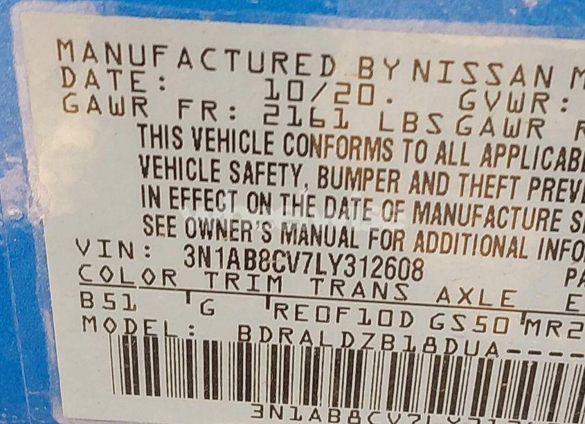 Photo 9 of 2020 Nissan Sentra SV XTRONIC CVT (VIN 3N1AB8CV7LY312608)