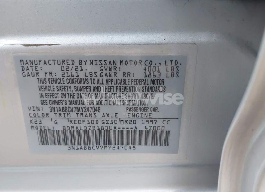 Photo 9 of 2021 Nissan Sentra SV XTRONIC CVT (VIN 3N1AB8CV7MY247048)