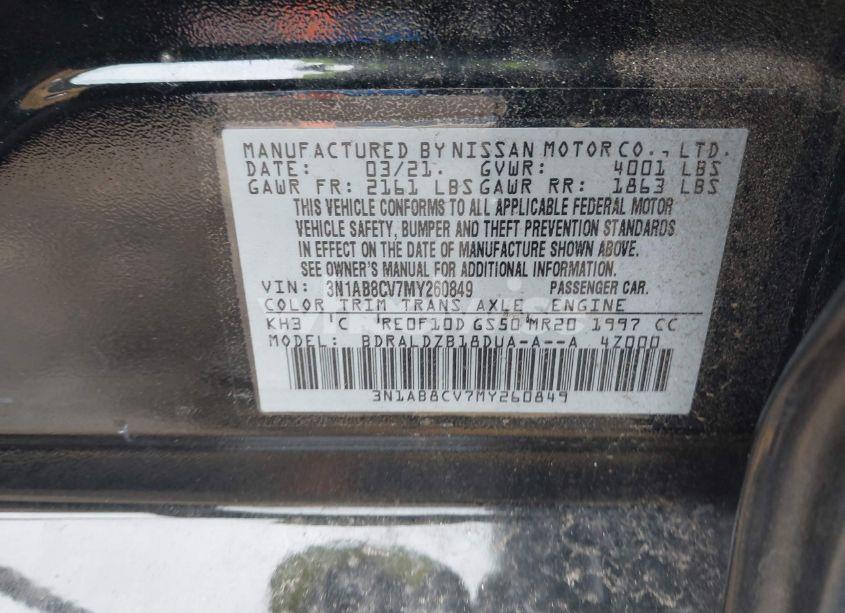 Photo 9 of 2021 Nissan Sentra SV XTRONIC CVT (VIN 3N1AB8CV7MY260849)