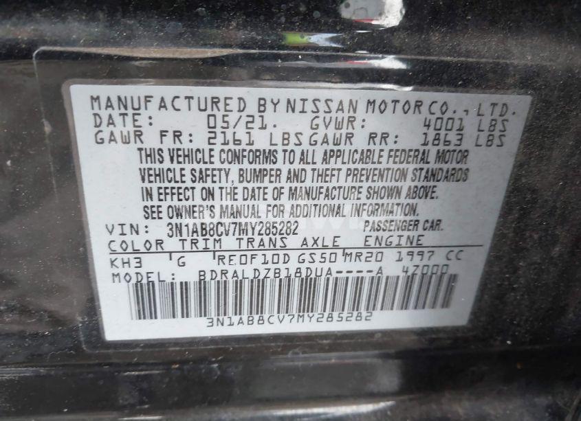 Photo 9 of 2021 Nissan Sentra SV XTRONIC CVT (VIN 3N1AB8CV7MY285282)