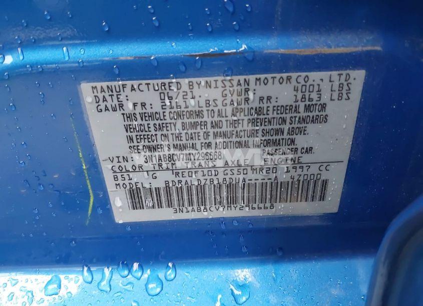 Photo 9 of 2021 Nissan Sentra SV XTRONIC CVT (VIN 3N1AB8CV7MY296668)