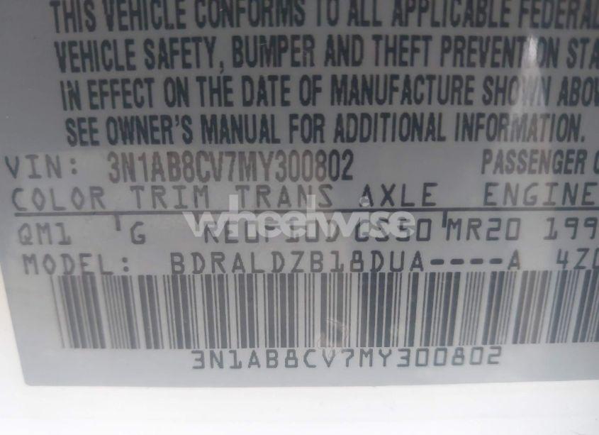 Photo 9 of 2021 Nissan Sentra SV XTRONIC CVT (VIN 3N1AB8CV7MY300802)