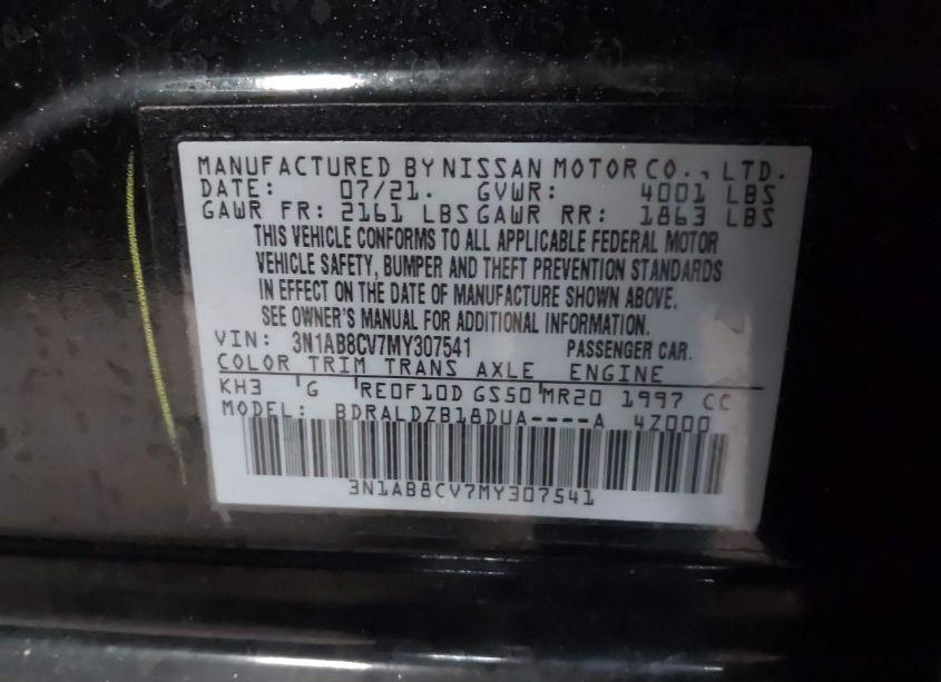 Photo 9 of 2021 Nissan Sentra SV XTRONIC CVT (VIN 3N1AB8CV7MY307541)