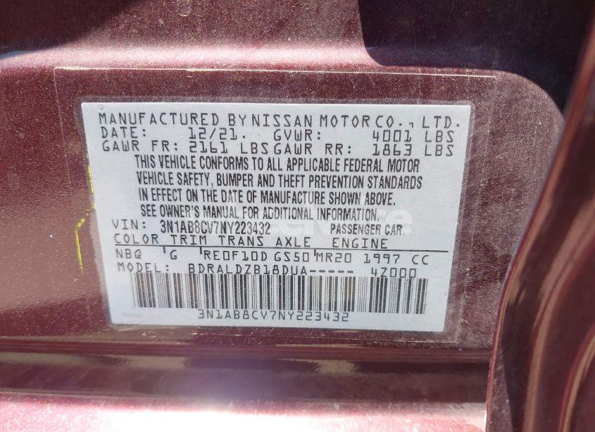 Photo 9 of 2022 Nissan Sentra SV XTRONIC CVT (VIN 3N1AB8CV7NY223432)