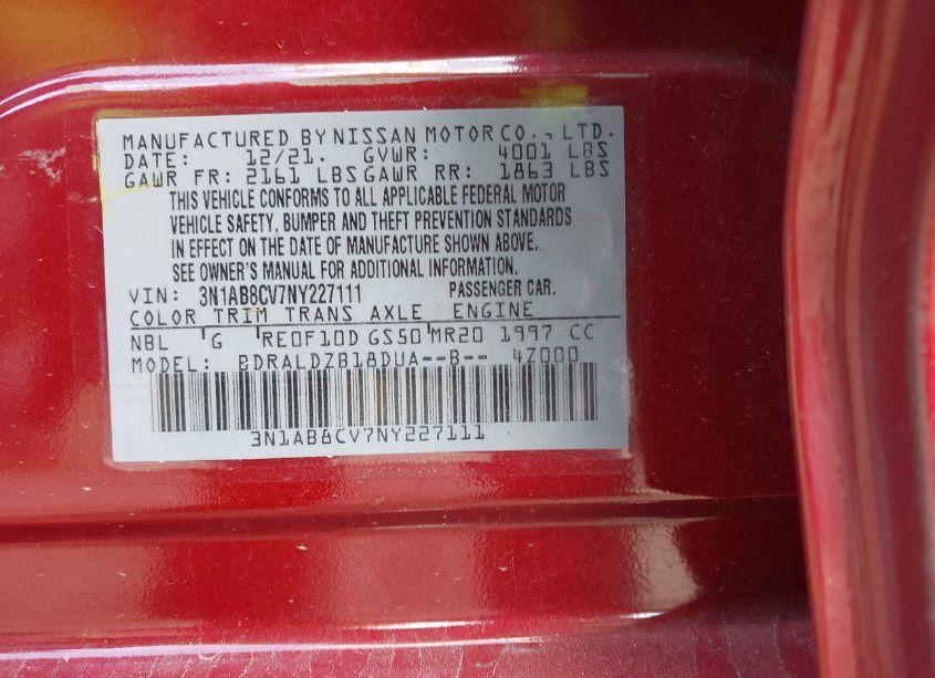 Photo 9 of 2022 Nissan Sentra SV XTRONIC CVT (VIN 3N1AB8CV7NY227111)