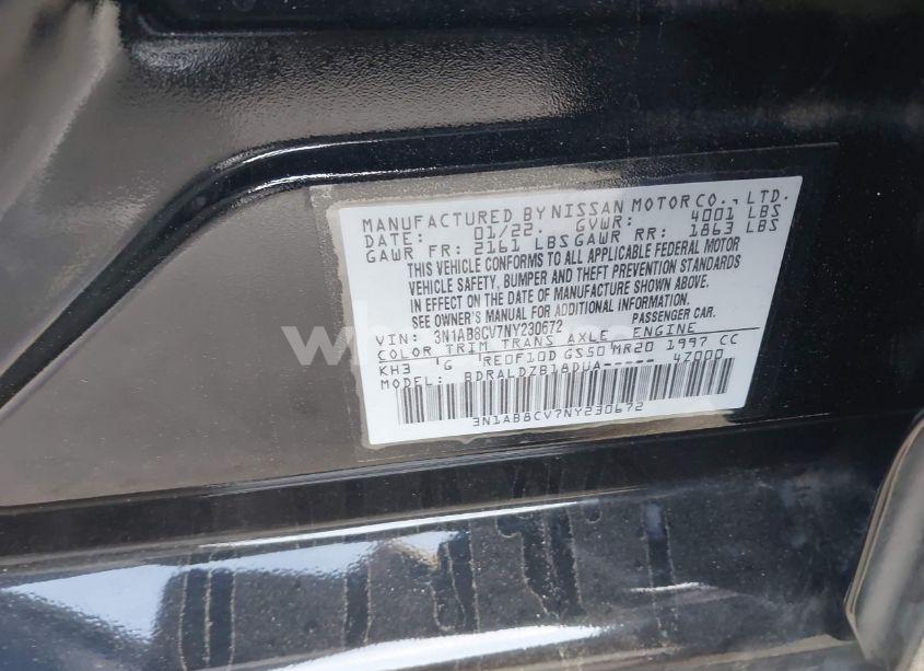 Photo 9 of 2022 Nissan Sentra SV XTRONIC CVT (VIN 3N1AB8CV7NY230672)