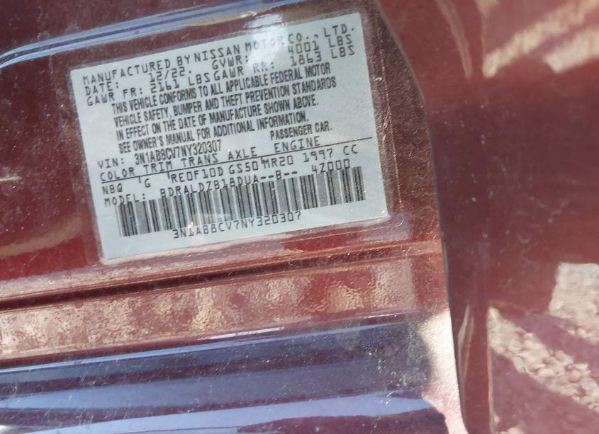 Photo 9 of 2022 Nissan Sentra SV XTRONIC CVT (VIN 3N1AB8CV7NY320307)