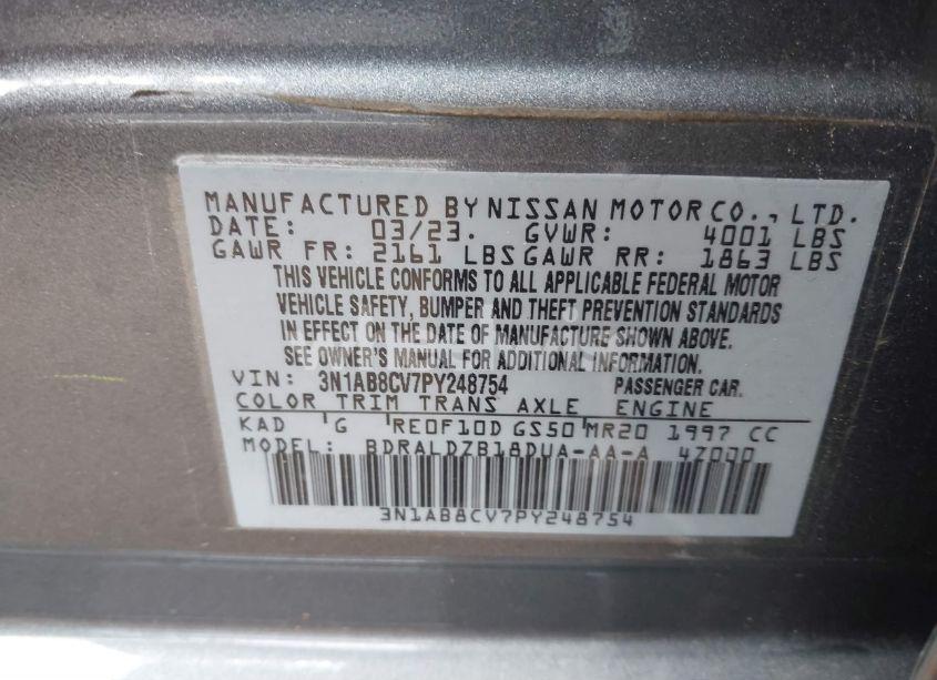 Photo 9 of 2023 Nissan Sentra SV XTRONIC CVT (VIN 3N1AB8CV7PY248754)