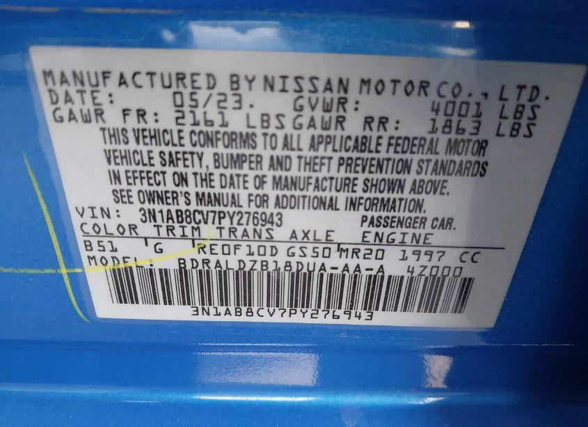 Photo 9 of 2023 Nissan Sentra SV XTRONIC CVT (VIN 3N1AB8CV7PY276943)