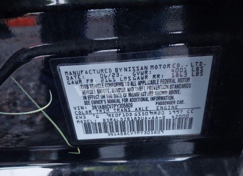 Photo 9 of 2023 Nissan Sentra (VIN 3N1AB8CV7PY305809)