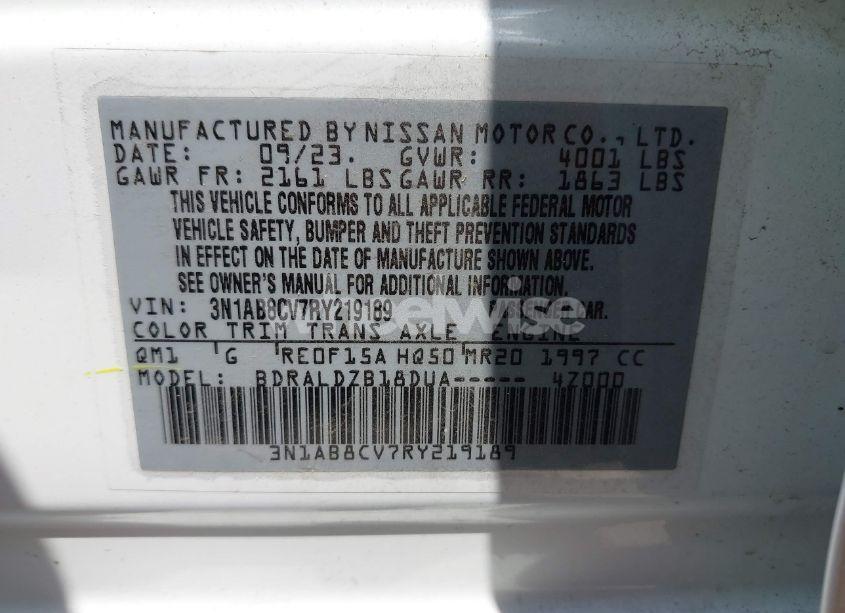 Photo 9 of 2024 Nissan Sentra SV XTRONIC CVT (VIN 3N1AB8CV7RY219189)