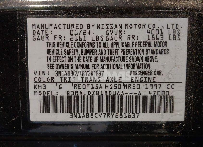 Photo 9 of 2024 Nissan Sentra SV XTRONIC CVT (VIN 3N1AB8CV7RY281837)