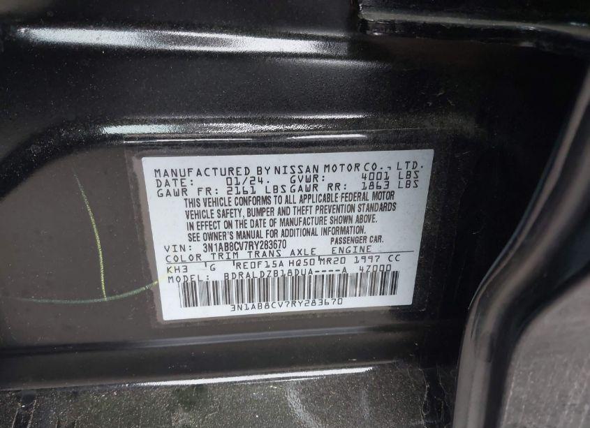 Photo 9 of 2024 Nissan Sentra SV XTRONIC CVT (VIN 3N1AB8CV7RY283670)