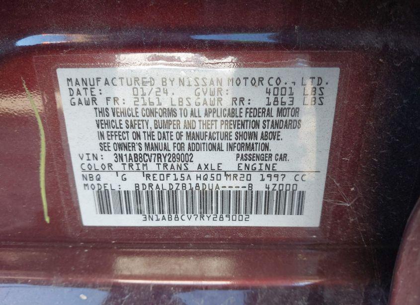 Photo 9 of 2024 Nissan Sentra SV XTRONIC CVT (VIN 3N1AB8CV7RY289002)