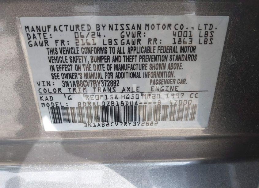 Photo 9 of 2024 Nissan Sentra SV XTRONIC CVT (VIN 3N1AB8CV7RY372882)