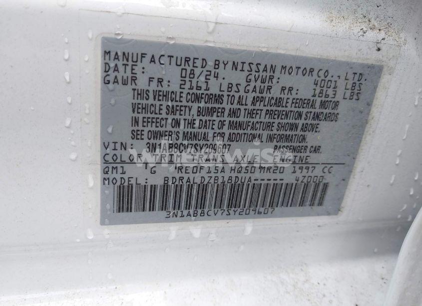 Photo 9 of 2025 Nissan Sentra SV (VIN 3N1AB8CV7SY209607)