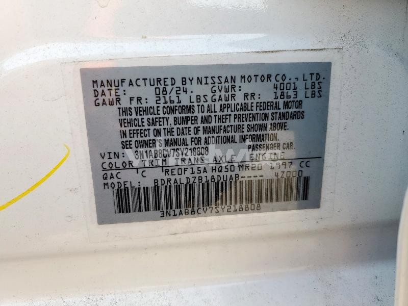 Photo 6 of 2025 NISSAN SENTRA SV (VIN 3N1AB8CV7SY218808)