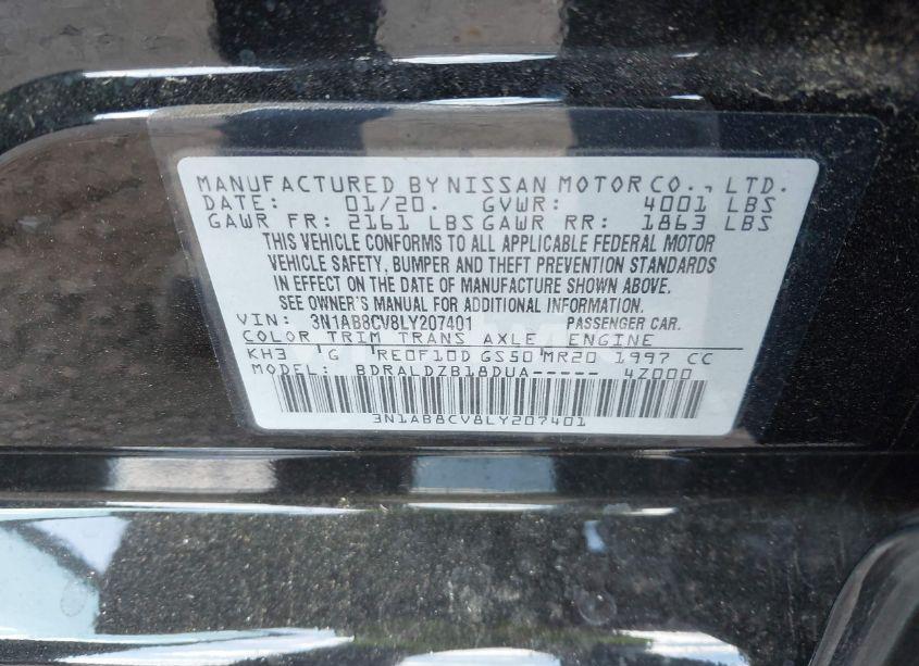 Photo 9 of 2020 Nissan Sentra SV XTRONIC CVT (VIN 3N1AB8CV8LY207401)