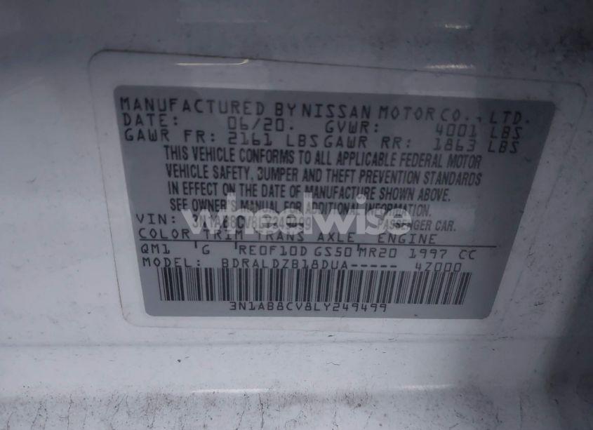 Photo 9 of 2020 Nissan Sentra SV XTRONIC CVT (VIN 3N1AB8CV8LY249499)