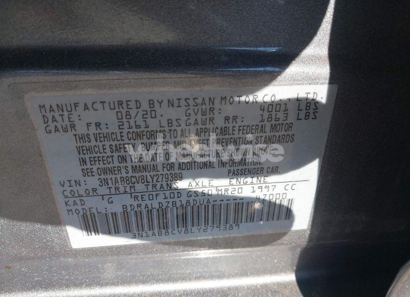 Photo 9 of 2020 Nissan Sentra SV XTRONIC CVT (VIN 3N1AB8CV8LY279389)