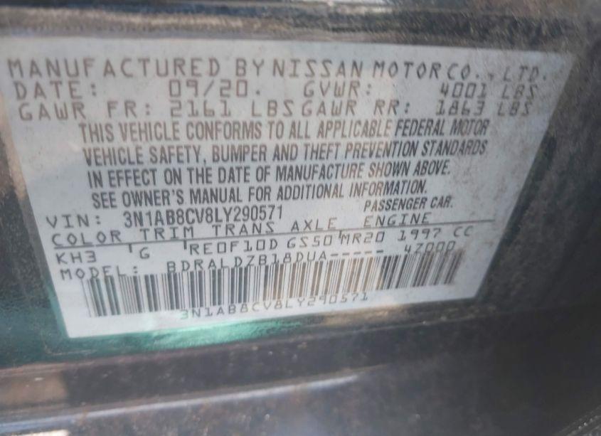 Photo 9 of 2020 Nissan Sentra SV XTRONIC CVT (VIN 3N1AB8CV8LY290571)