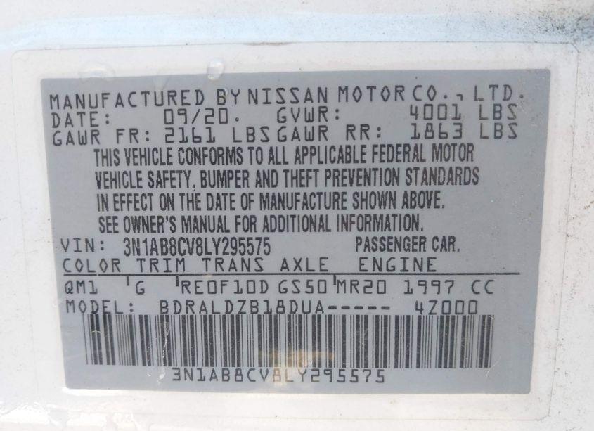 Photo 9 of 2020 Nissan Sentra SV XTRONIC CVT (VIN 3N1AB8CV8LY295575)