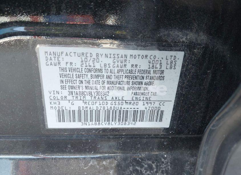 Photo 9 of 2020 Nissan Sentra SV XTRONIC CVT (VIN 3N1AB8CV8LY308342)