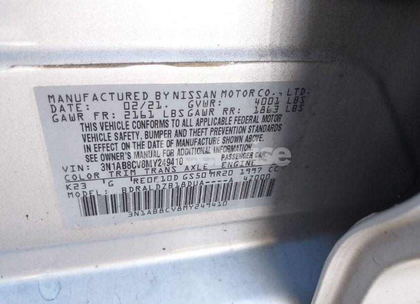 Photo 9 of 2021 Nissan Sentra SV XTRONIC CVT (VIN 3N1AB8CV8MY249410)