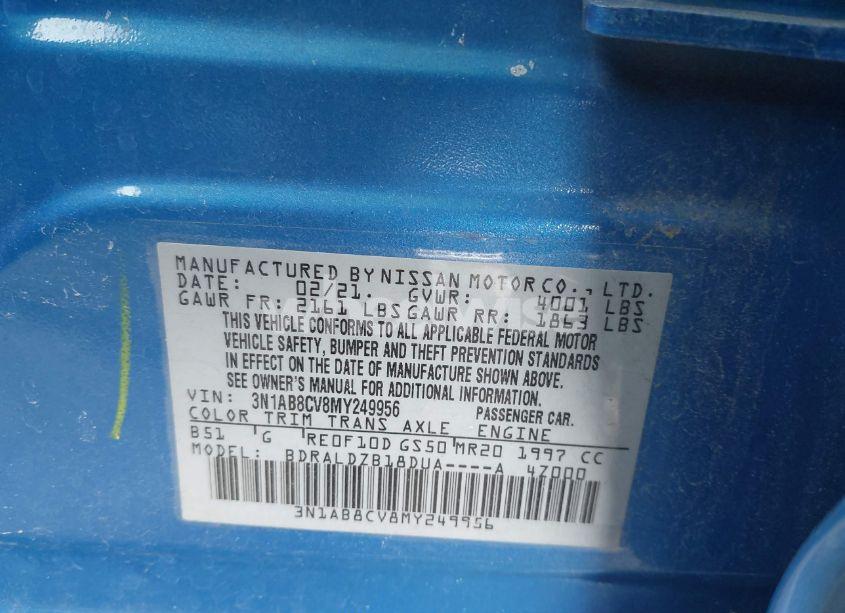 Photo 9 of 2021 Nissan Sentra SV XTRONIC CVT (VIN 3N1AB8CV8MY249956)