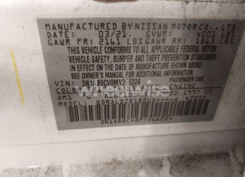 Photo 9 of 2021 Nissan Sentra SV XTRONIC CVT (VIN 3N1AB8CV8MY266224)