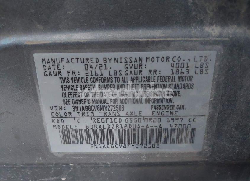 Photo 9 of 2021 Nissan Sentra SV XTRONIC CVT (VIN 3N1AB8CV8MY272508)