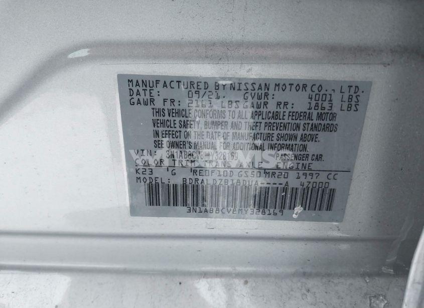 Photo 9 of 2021 Nissan Sentra SV XTRONIC CVT (VIN 3N1AB8CV8MY328169)