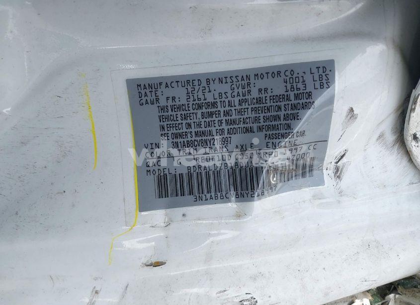 Photo 9 of 2022 Nissan Sentra SV XTRONIC CVT (VIN 3N1AB8CV8NY218997)