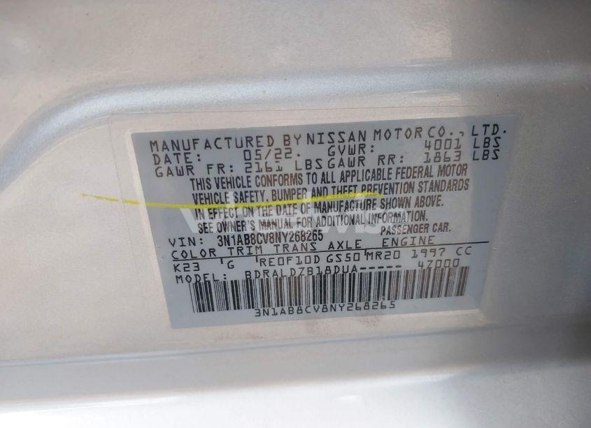 Photo 9 of 2022 Nissan Sentra SV XTRONIC CVT (VIN 3N1AB8CV8NY268265)