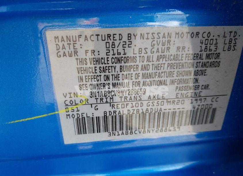 Photo 9 of 2022 Nissan Sentra SV XTRONIC CVT (VIN 3N1AB8CV8NY288659)