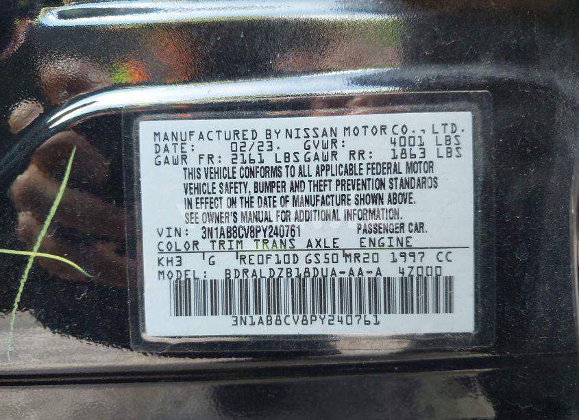 Photo 9 of 2023 Nissan Sentra SV XTRONIC CVT (VIN 3N1AB8CV8PY240761)